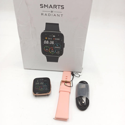 Radiant Golden Gate Collection – Smartwatch mit Herzfrequenz, Blutdruckmessgerät, Schlafmonitor und Aktivitätsarmband-Funktion, kompatibel mit Android iOS., Einheitsgröße, Silberfarben, Ohne Edelstein