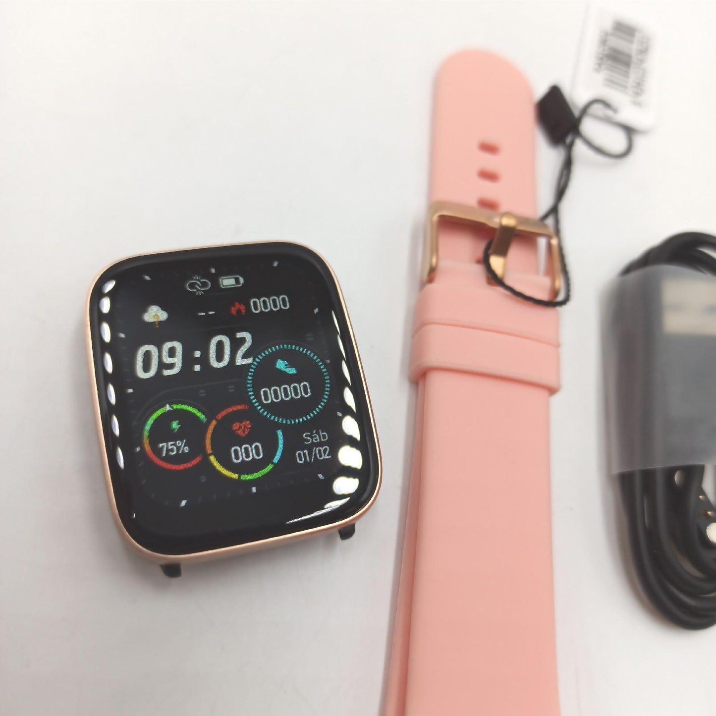 Radiant Golden Gate Collection – Smartwatch mit Herzfrequenz, Blutdruckmessgerät, Schlafmonitor und Aktivitätsarmband-Funktion, kompatibel mit Android iOS., Einheitsgröße, Silberfarben, Ohne Edelstein