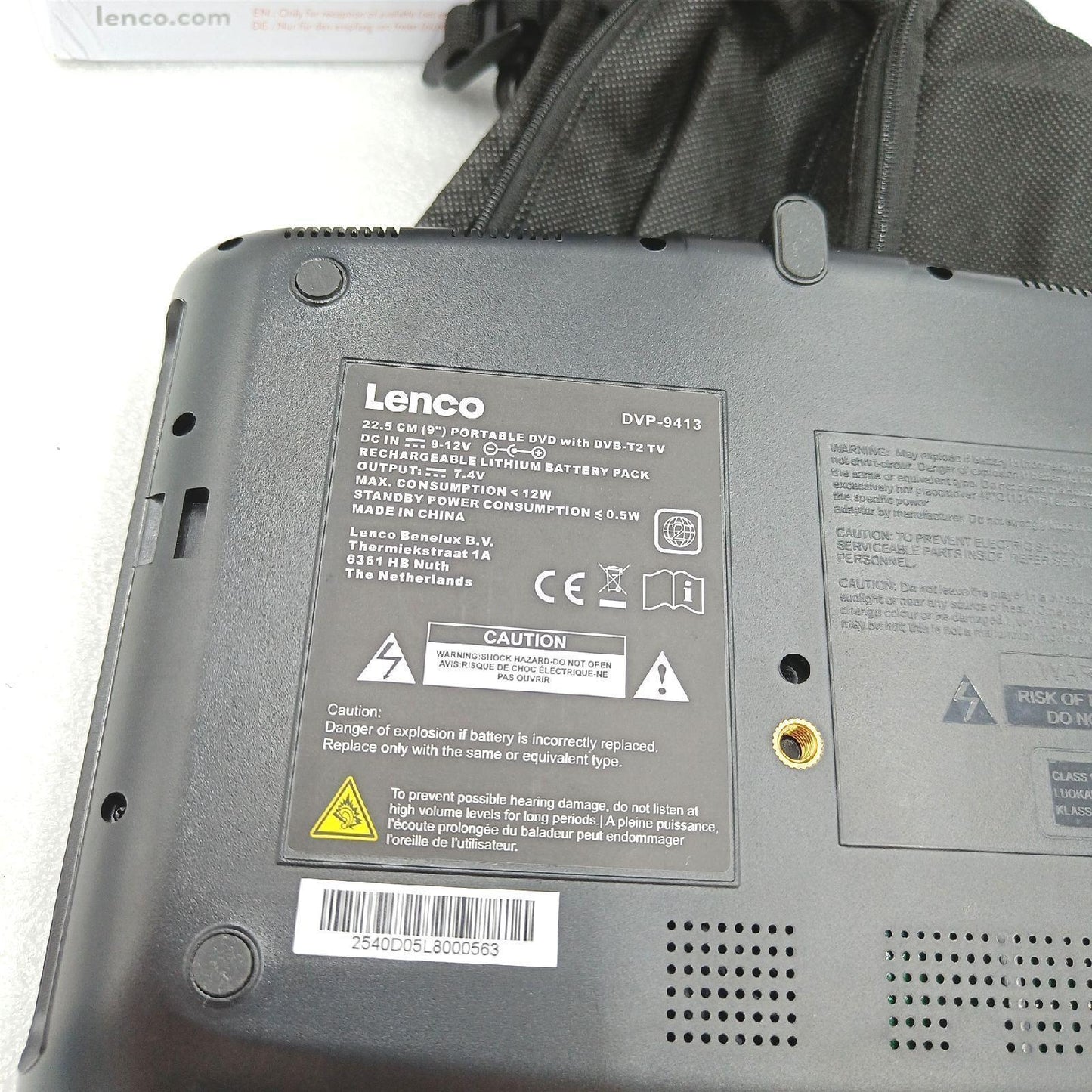 Lenco Tragbarer DVD Player DVP 9413 9 Zoll DVB T2 USB SD Stre