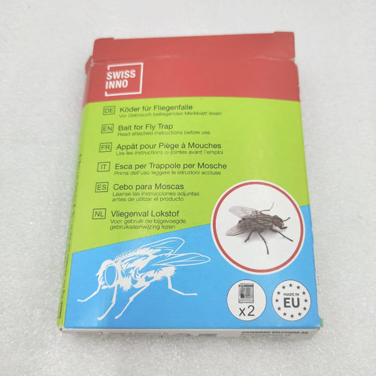 SWISSINNO Nachfüll-Lockstoff für Fliegenfalle – Flüssiger Köder für Außenbereich, kompatibel mit SWISSINNO Outdoor Fliegenfallen, 2 Nachfüllpackung
