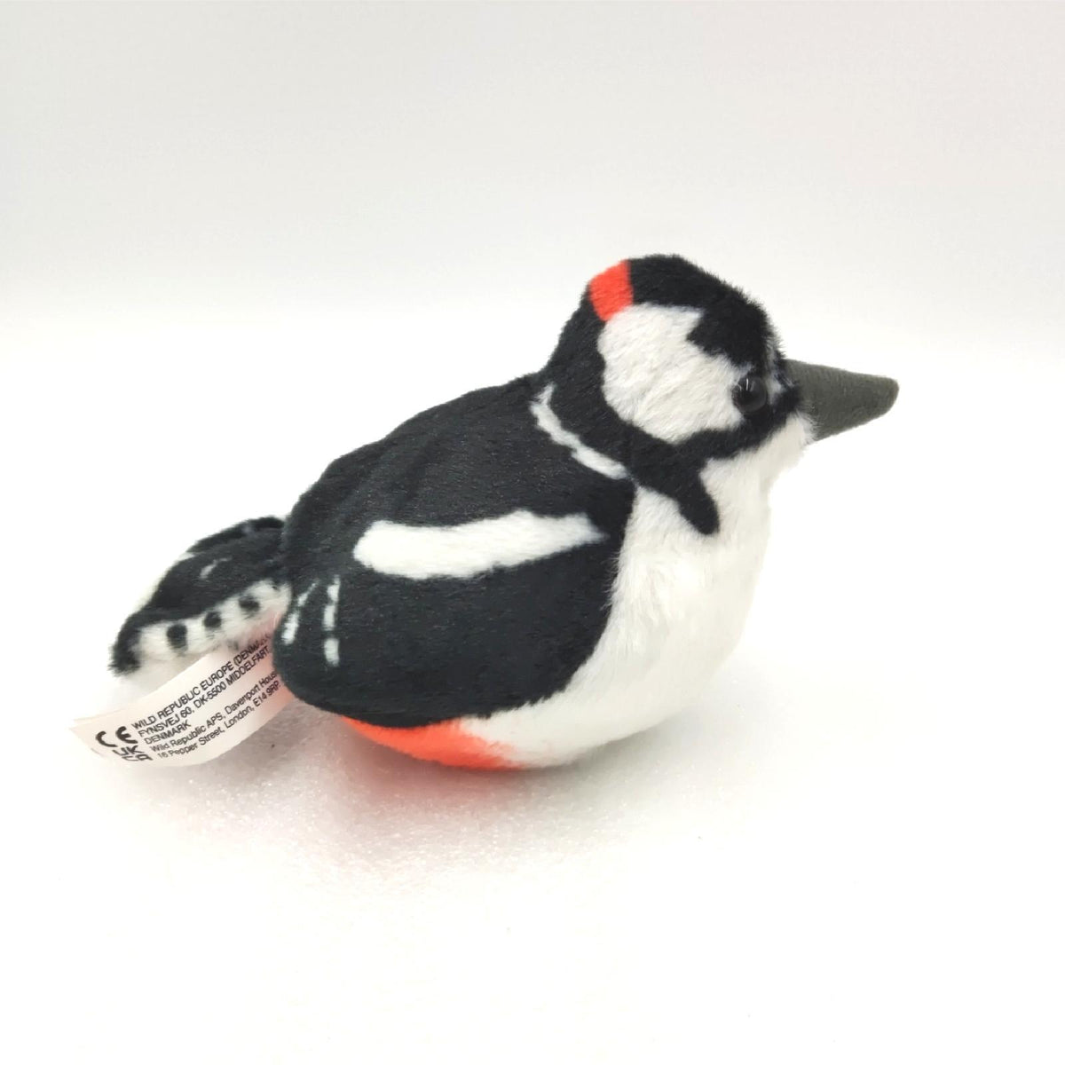 Wild Republic BIRD19501 GROSSFARBIGES Holz Plüschtier  19501  Schwarz/Weiß  13-16 cm