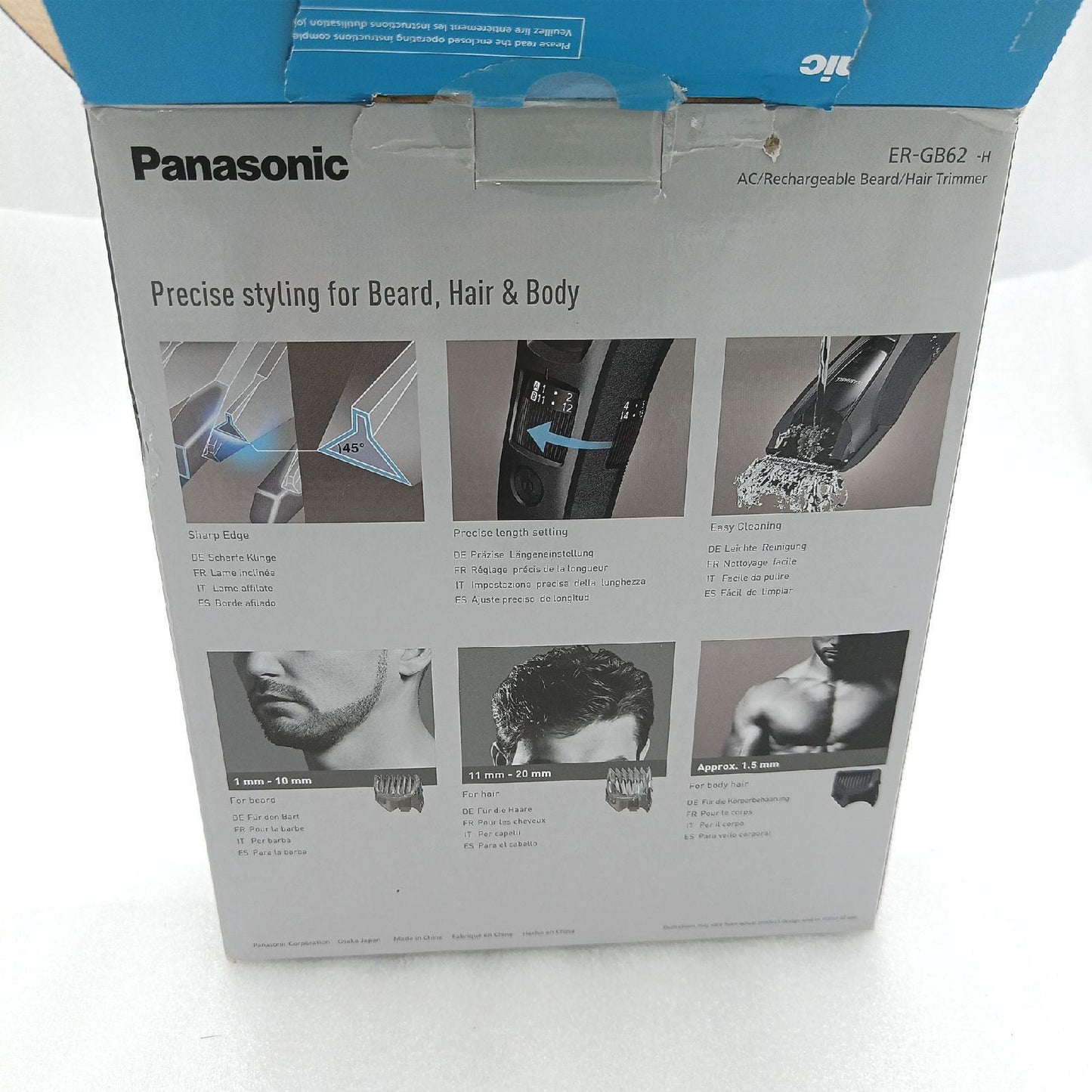 Panasonic Bart Haarschneider Herren Bartschneider 39 Schnittstufen Präzision Styling
