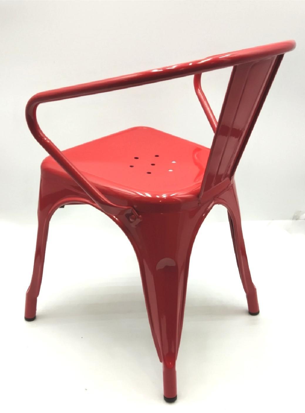 Flash Furniture Metallstuhl Sitzgelegenheit Roy rot stapelbar für drinnen und draußen robust bequem
