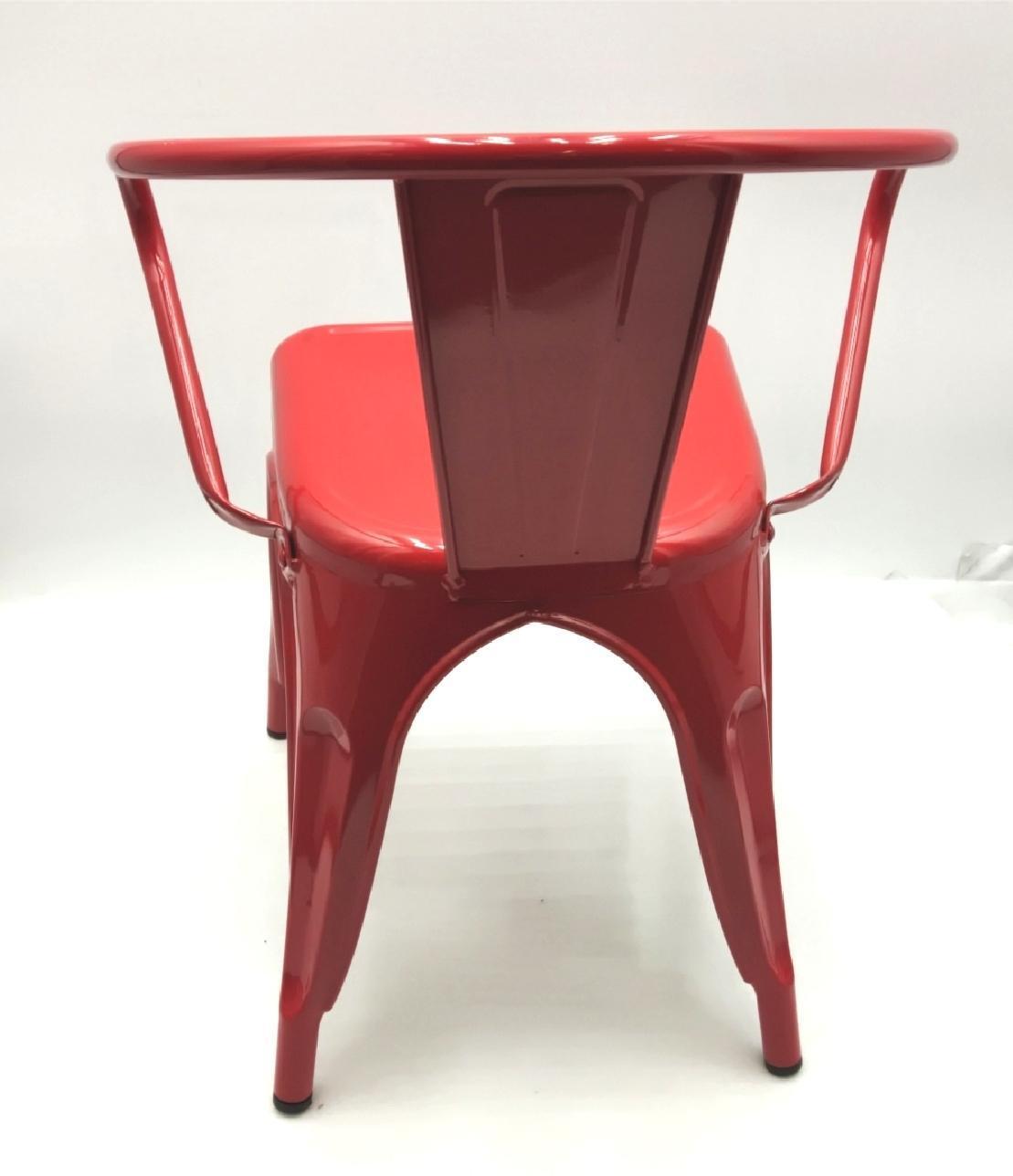 Flash Furniture Metallstuhl Sitzgelegenheit Roy rot stapelbar für drinnen und draußen robust bequem
