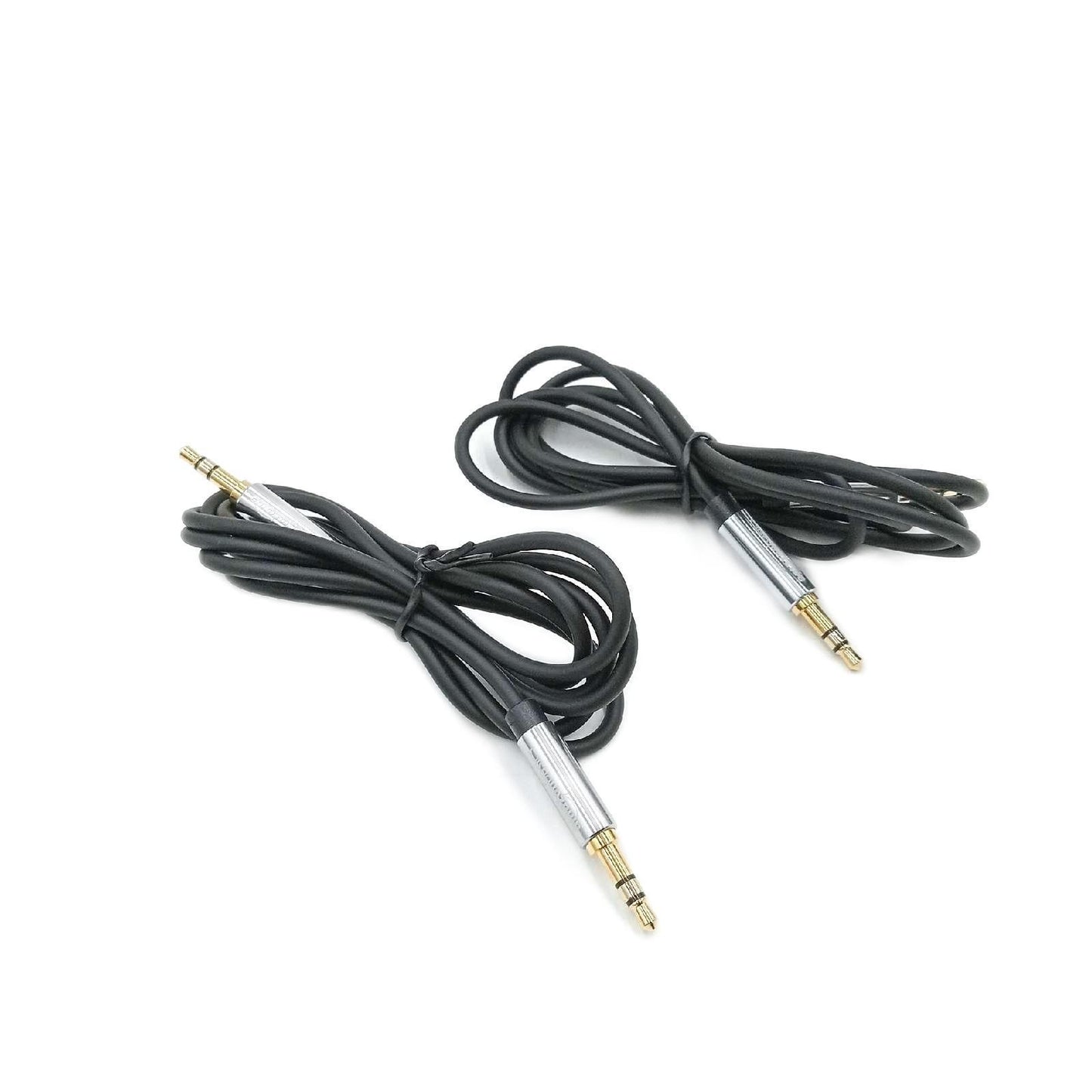 Amazon Basics Auxiliary Kabel 3,5 mm Klinkenstecker auf 3,5 mm Klinkenstecker 1.2 m 2er Pack Schwarz Premium