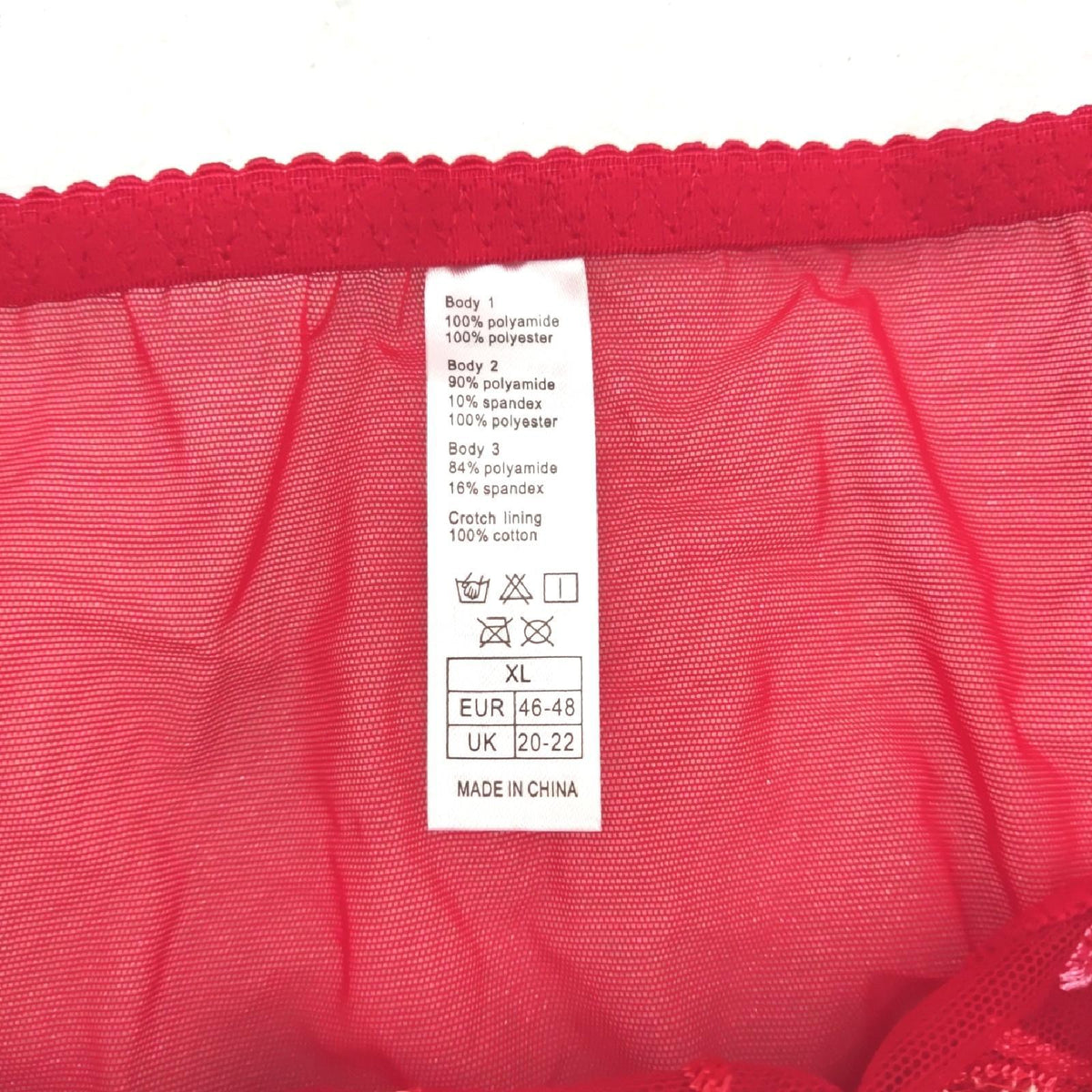 Guoeappa Frauen Sexy Weiche Spitze BH und Panty Set Bügel Alltag BH Floral Spitze DessousRot 80D