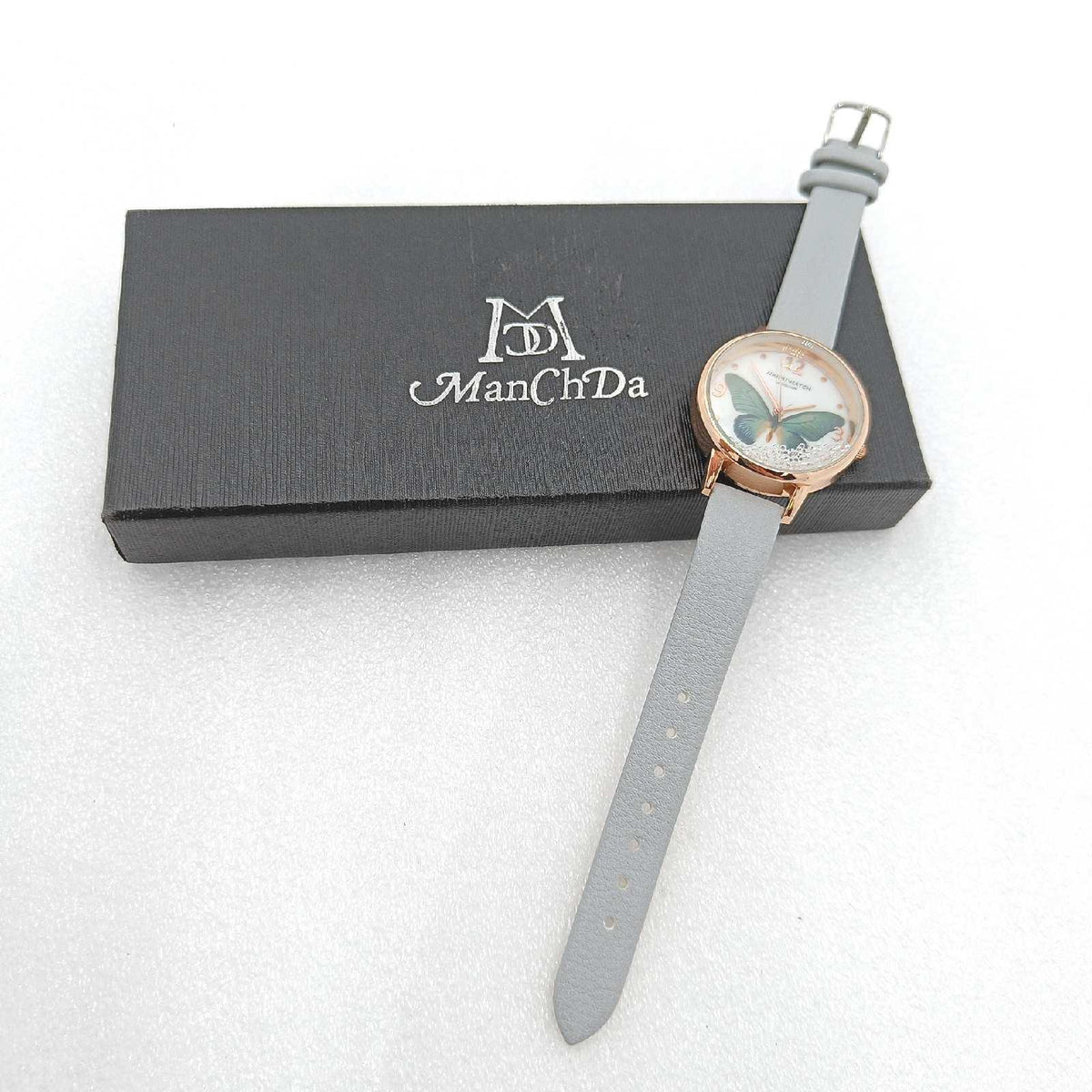 ManChDa Lederarmbanduhr Damenmode Uhren Schmetterling Muttertag Stilvolle