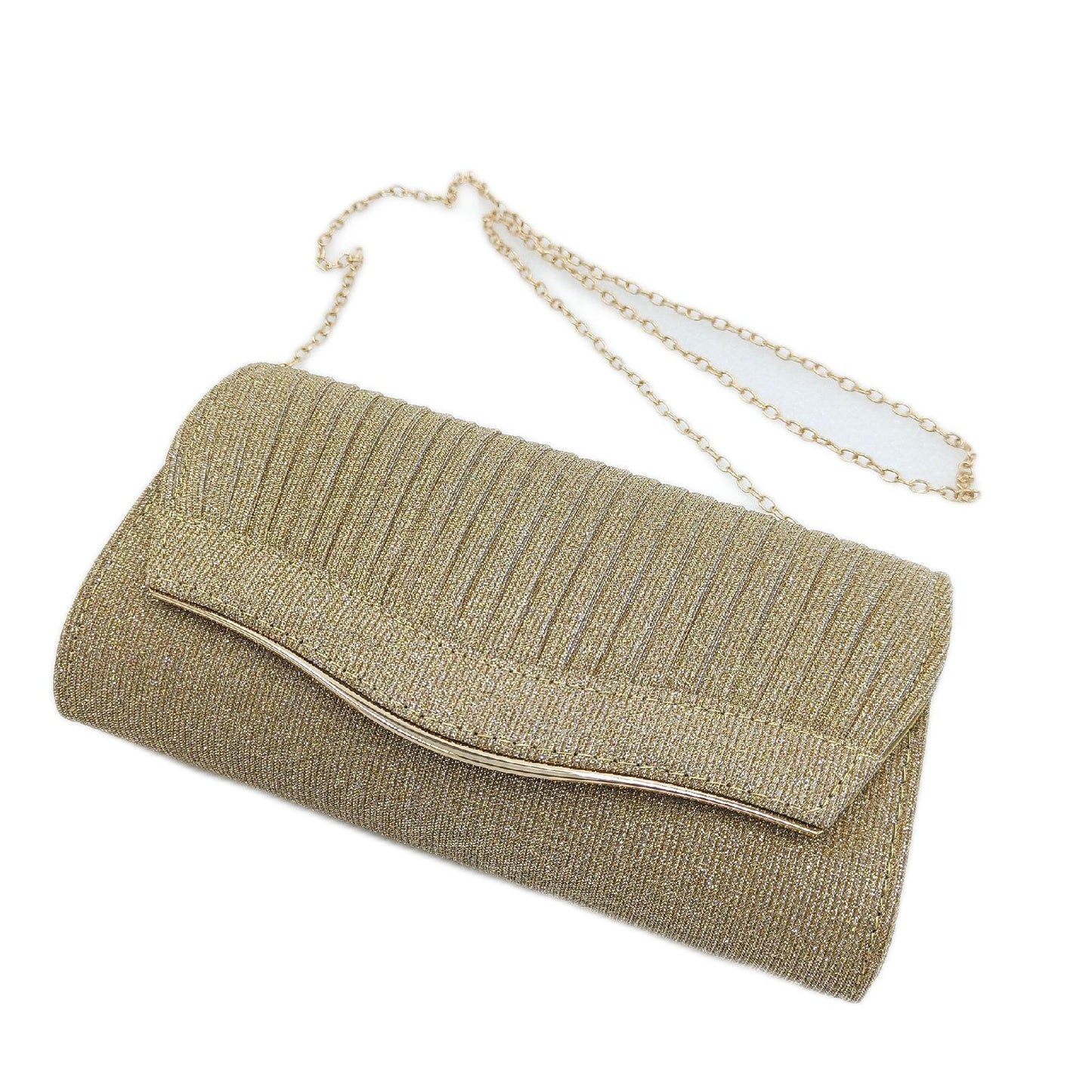 UBORSE Abendtasche Damen Clutch Schwarz Kette Bag Party Hochzeit Elegante
