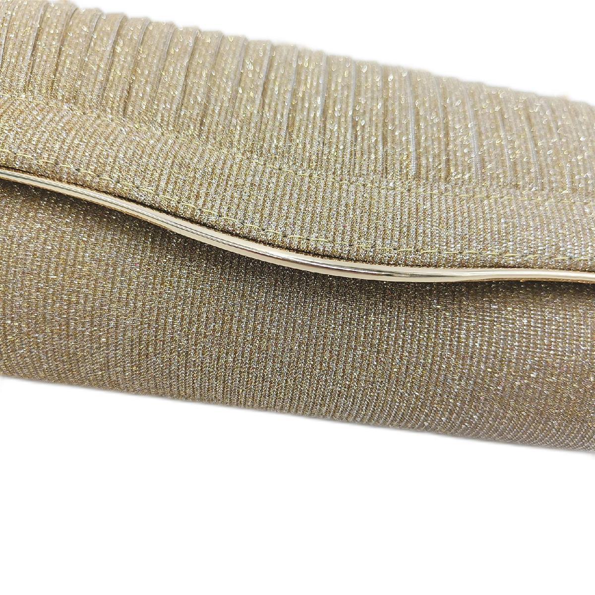 UBORSE Abendtasche Damen Clutch Schwarz Kette Bag Party Hochzeit Elegante