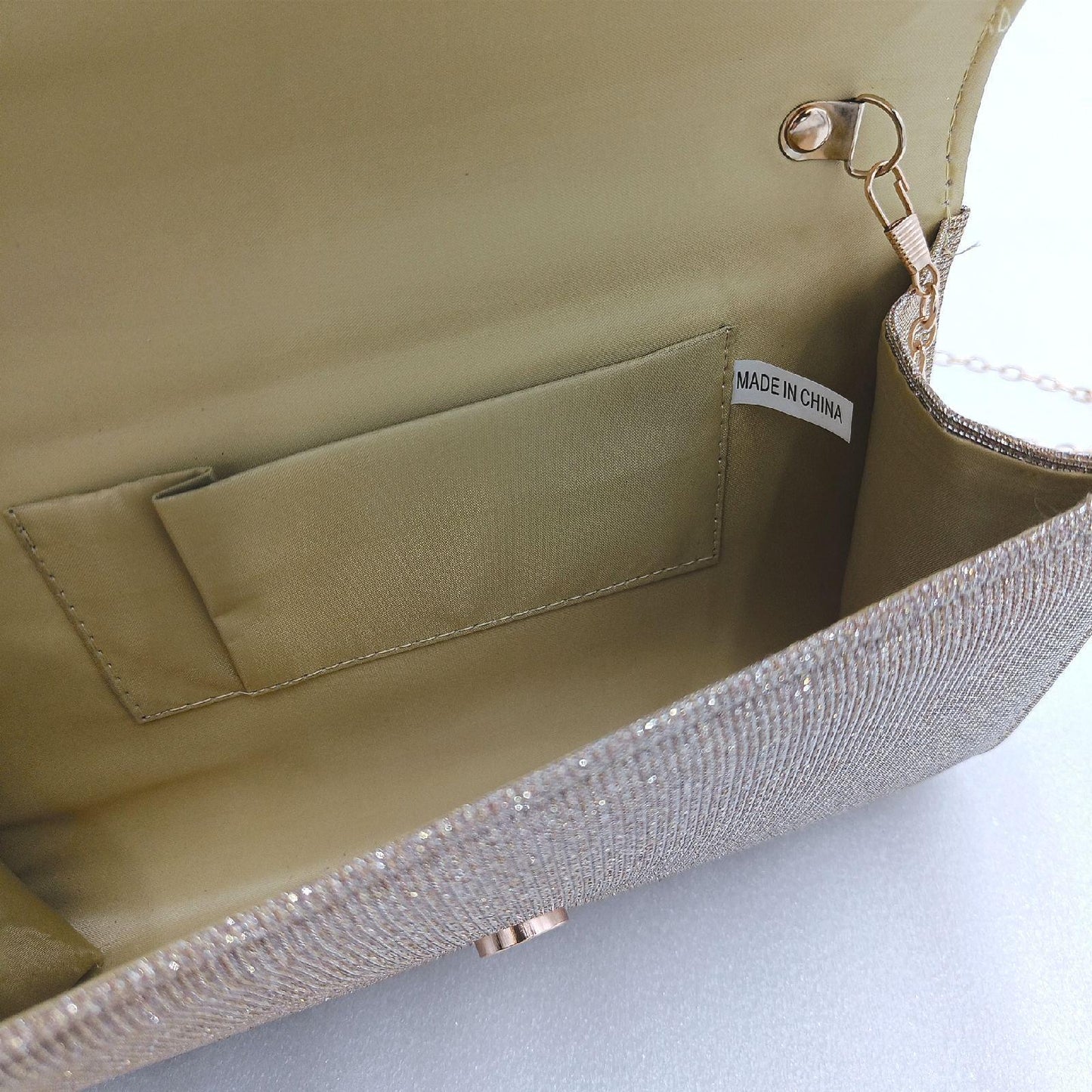 UBORSE Abendtasche Damen Clutch Schwarz Kette Bag Party Hochzeit Elegante