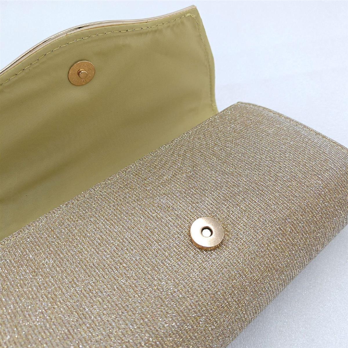 UBORSE Abendtasche Damen Clutch Schwarz Kette Bag Party Hochzeit Elegante