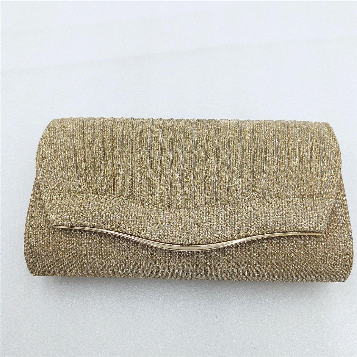 UBORSE Abendtasche Damen Clutch Schwarz Kette Bag Party Hochzeit Elegante