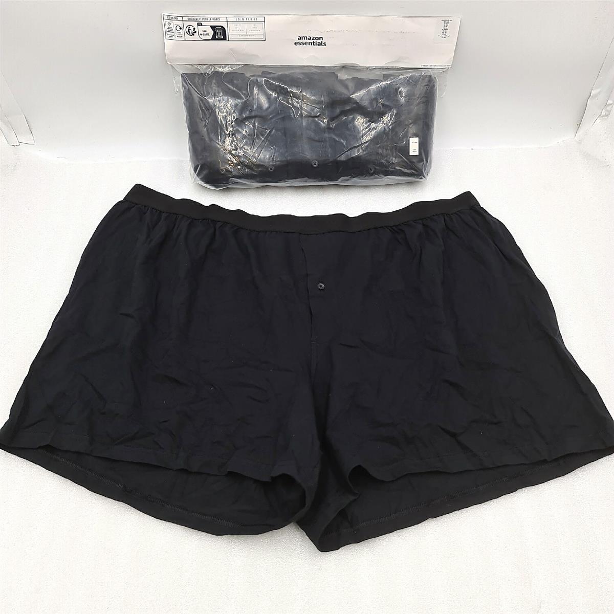 Amazon Essentials Herren Boxershorts Unterwäsche Große Größen 3XL Schwarz Komfort Baumwolle ideal