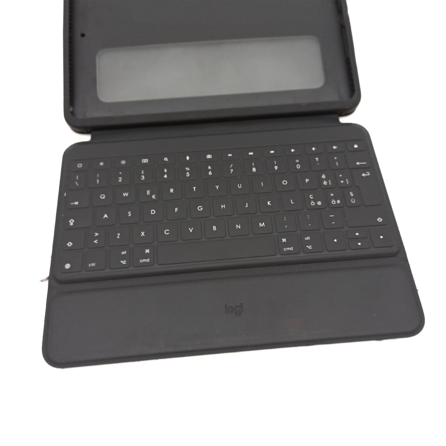Logitech Rugged Folio für iPad (7., 8. und 9. Generation) – Schutzcase mit Smart Connector und strapazierfähiger, Italienisches QWERTY-Layout- Schwarz
