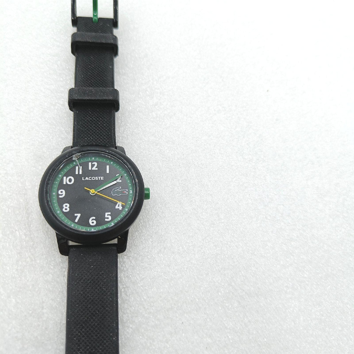 Lacoste Analog Quarzuhr für Kinder Kollektion LACOSTE.12.12 Kids mit Schwarzes Silikonarmband - 2030042