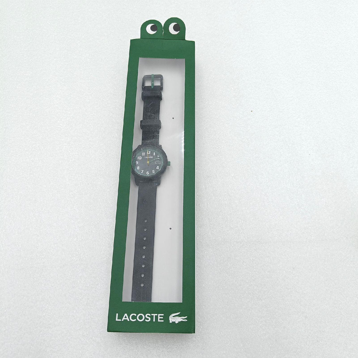 Lacoste Analog Quarzuhr für Kinder Kollektion LACOSTE.12.12 Kids mit Schwarzes Silikonarmband - 2030042