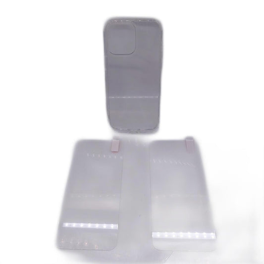 Niphabe Hülle Handy Tasche iPhone 15 Pro Max Panzerfolie Schutzfolie klar Set
