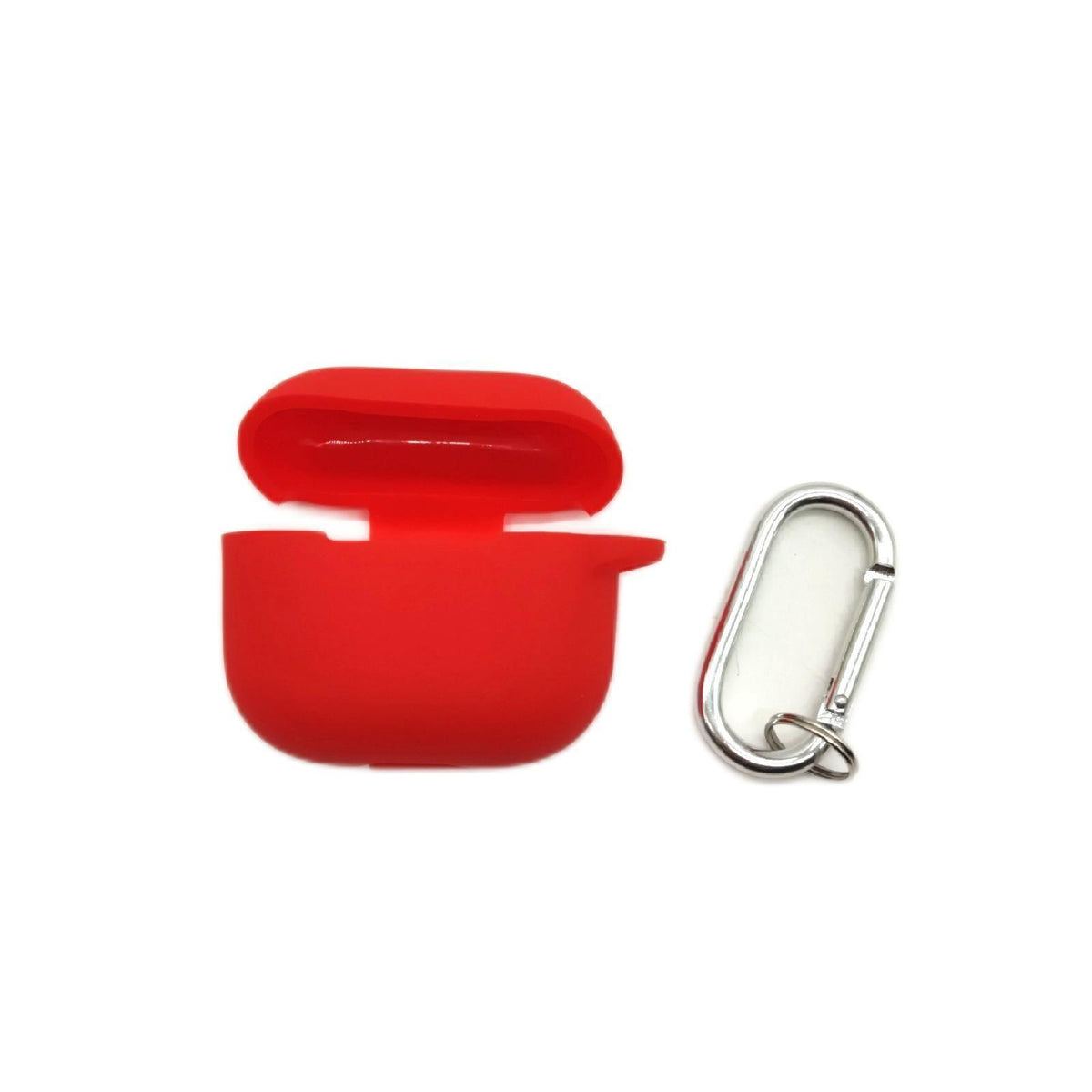 R fun Hülle AirPods Zubehör Case Cover Silikonhülle Schlüsselanhänger weiß robust