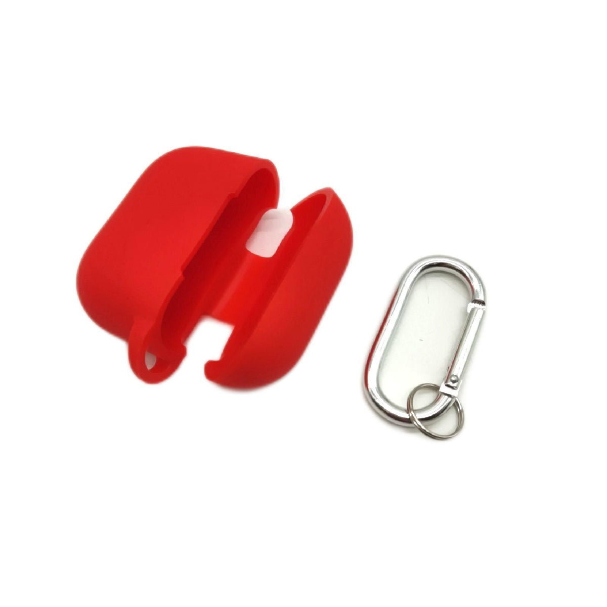 R fun Hülle AirPods Zubehör Case Cover Silikonhülle Schlüsselanhänger weiß robust
