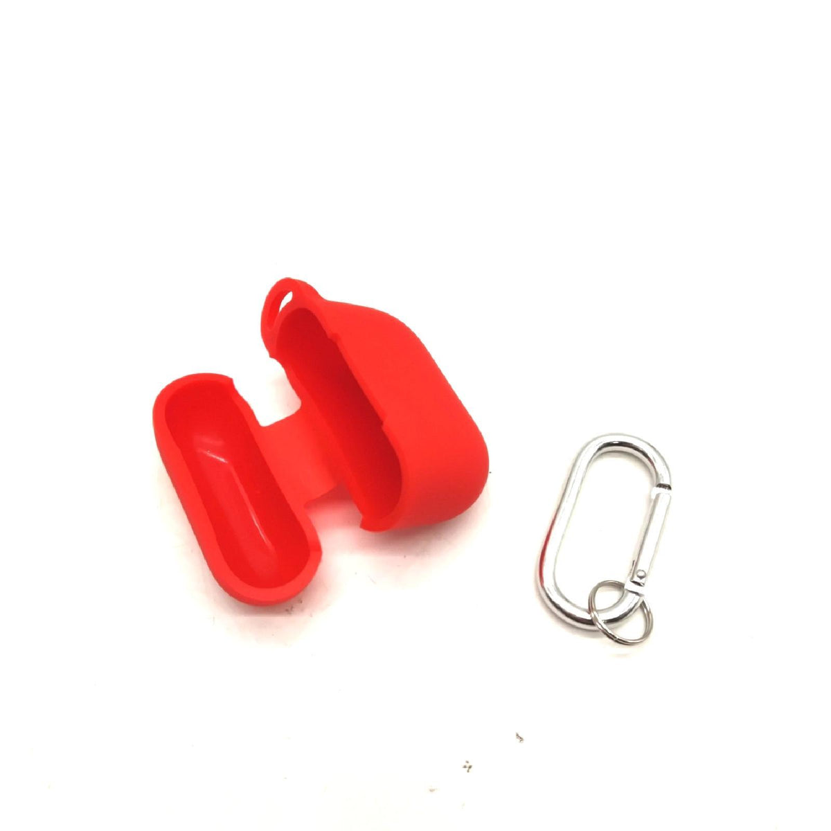 R fun Hülle AirPods Zubehör Case Cover Silikonhülle Schlüsselanhänger weiß robust