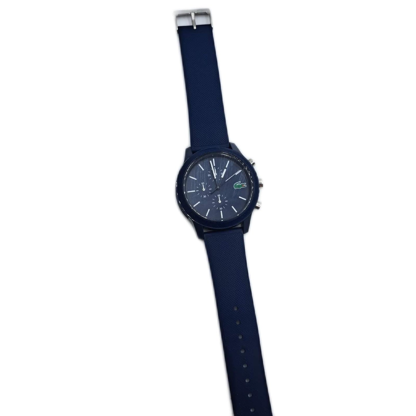 Lacoste Chronograph Quarz Uhr Herren Blaues Silikonarmband ohne Armbandhalterung