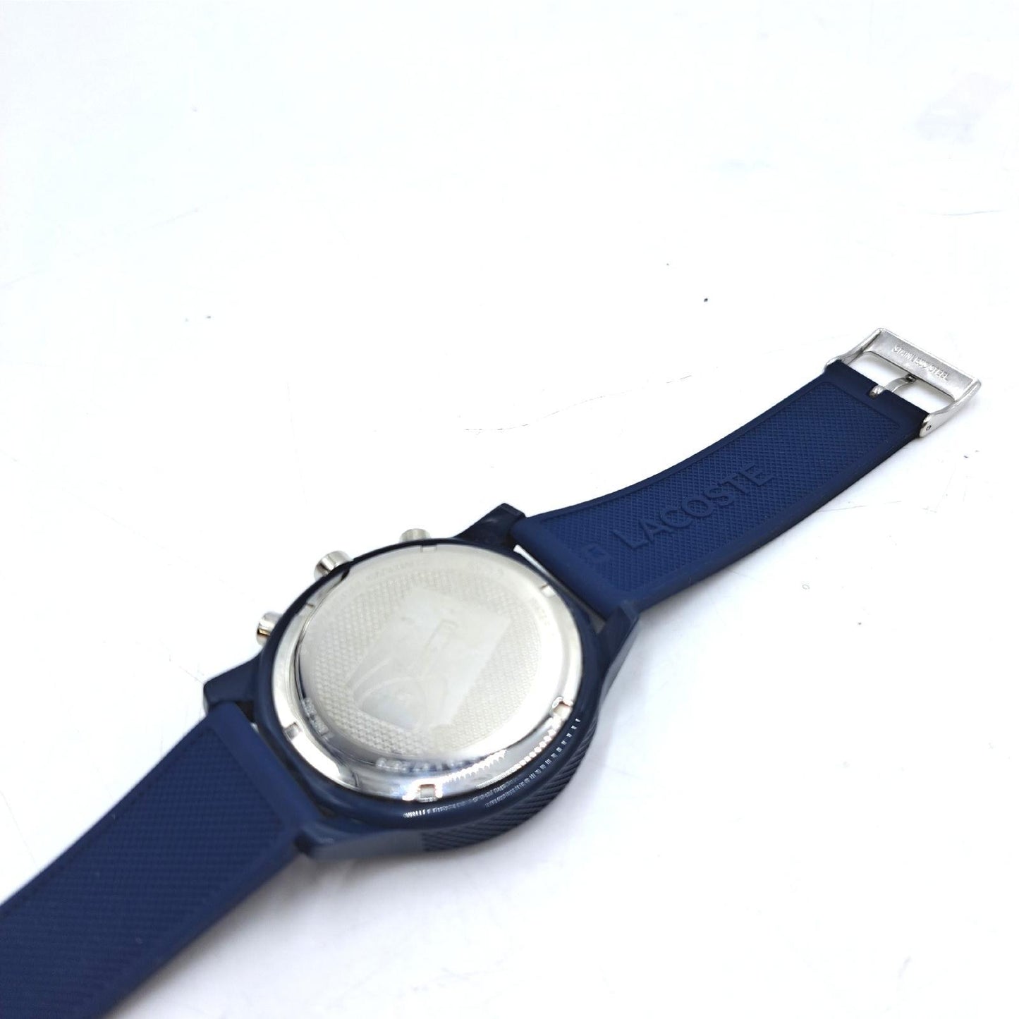 Lacoste Chronograph Quarz Uhr Herren Blaues Silikonarmband ohne Armbandhalterung