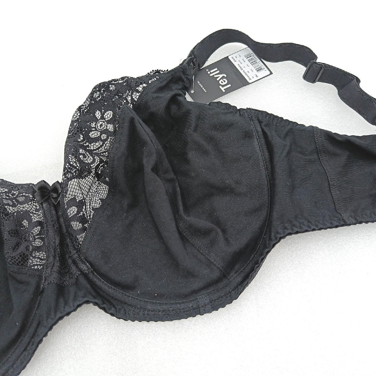 Teyli Damen Still BH - BH Bügel - BH Grosse Grössen Umstandskleidung mit Spitze - Still BH Große Brüste - Damen-BHS Stillen Schwarz 85J