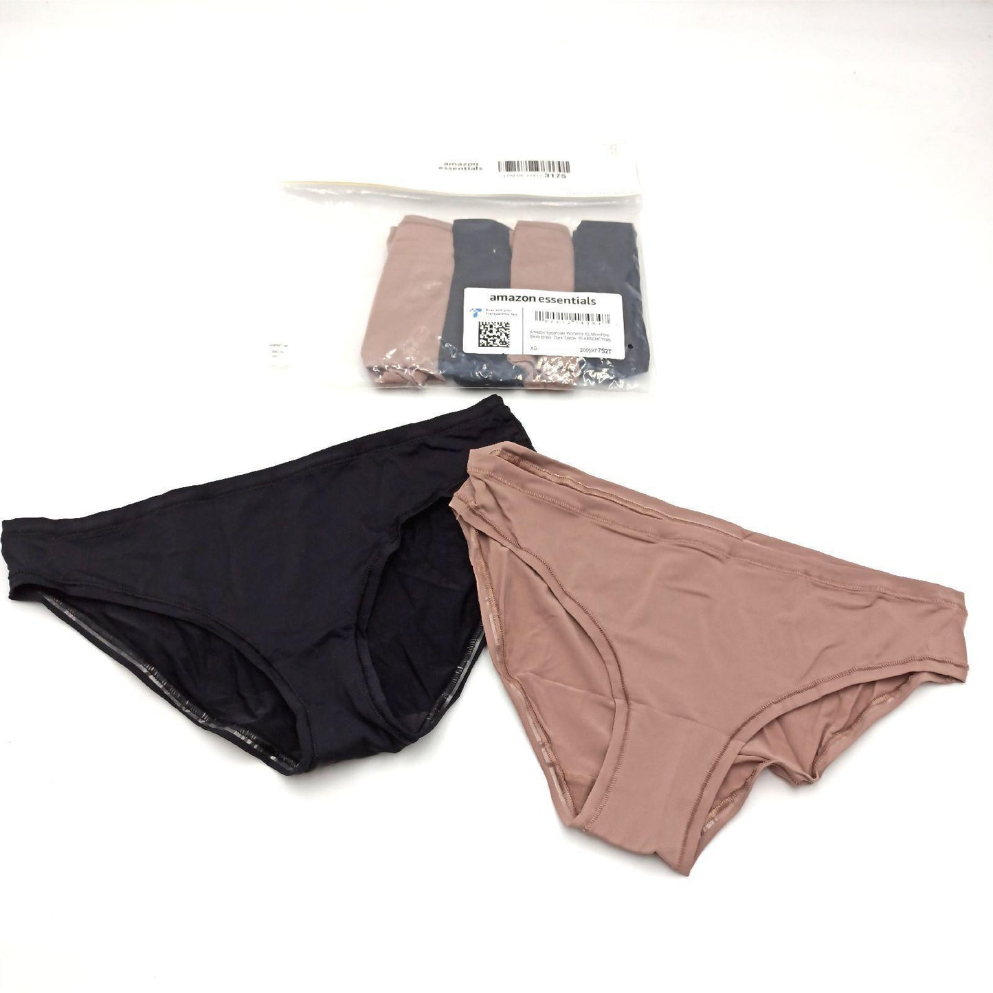 Amazon Essentials Bikinihosen Damenunterwäsche 6er Pack Schwarz Staubige Perle Komfort Baumw