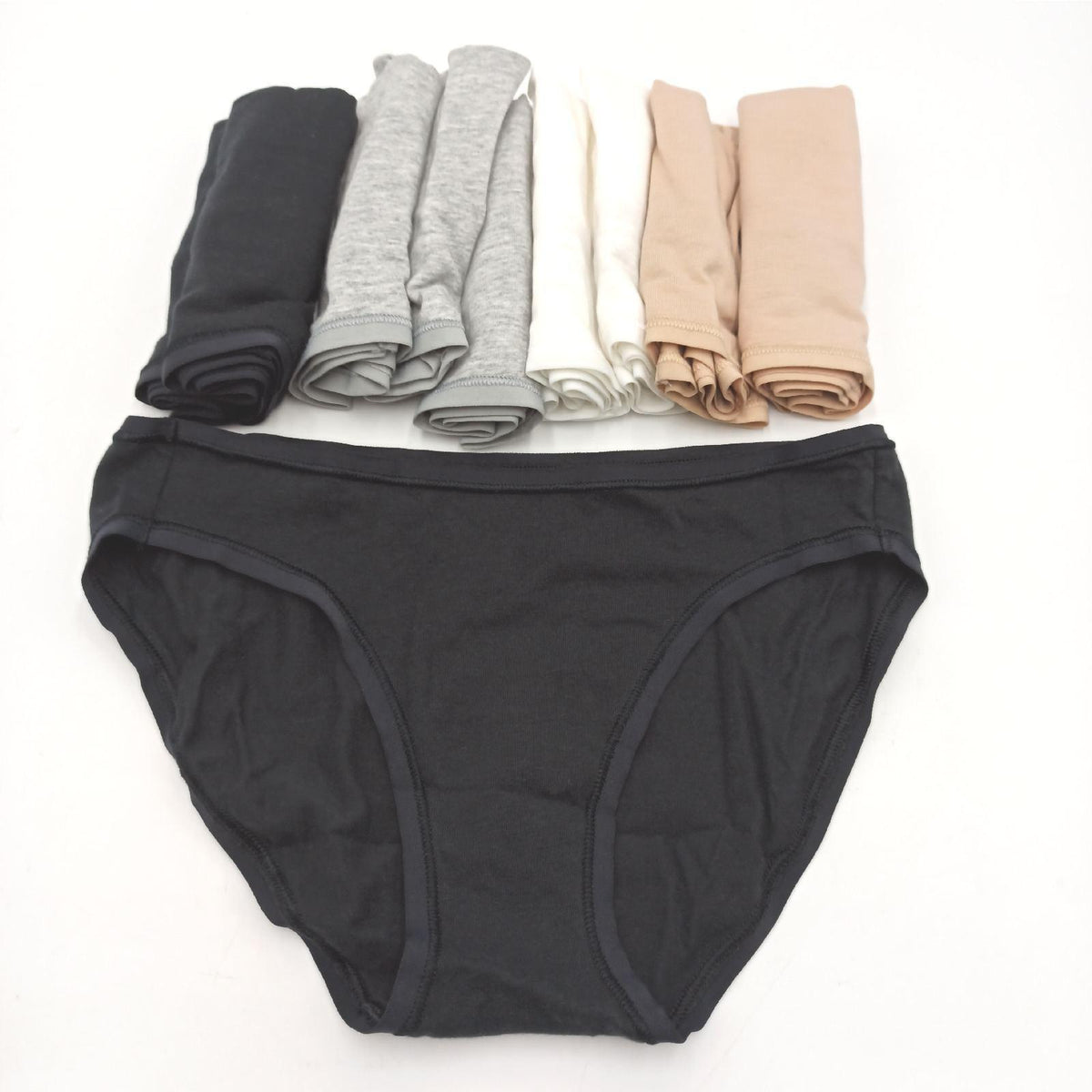 Amazon Essentials Damen Unterwäsche Bikini Slips Baumwolle in Übergröße erhältlich  10er Pack  Grau Meliert/Hellrosa/Schwarz/Weiß  36