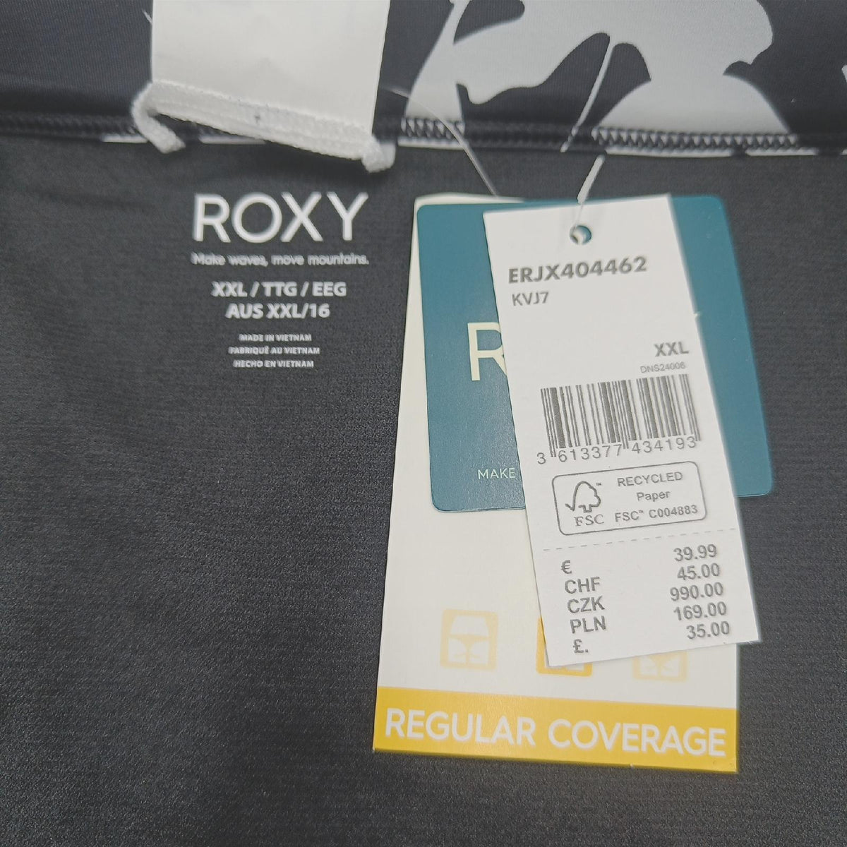 Roxy Love The Surfrider - Bikini Bottoms for Women - Bikiniunterteil mit mittelhoher Taille - Frauen - Schwarz.