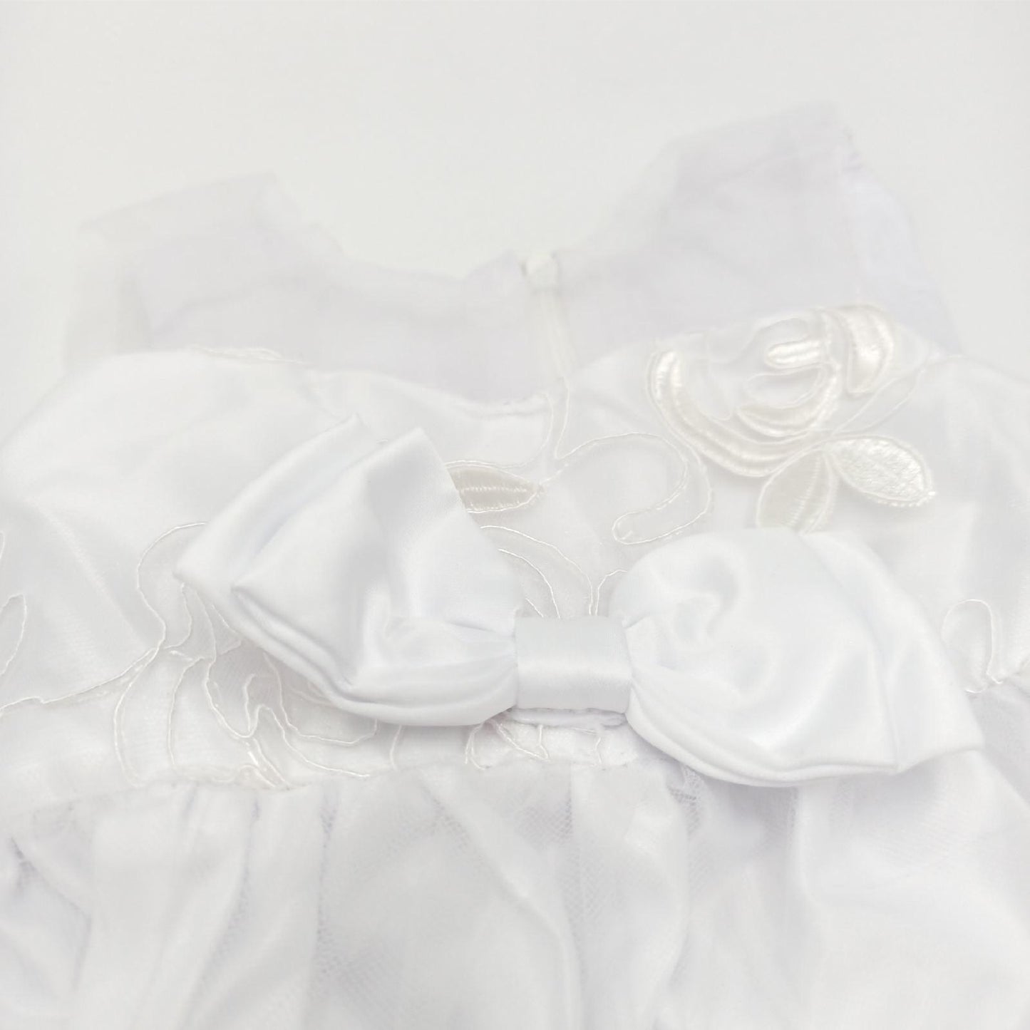 2 teiliges Taufkleid Set Babys Mädchen formelles Kleid Spitze Mütze Kleid