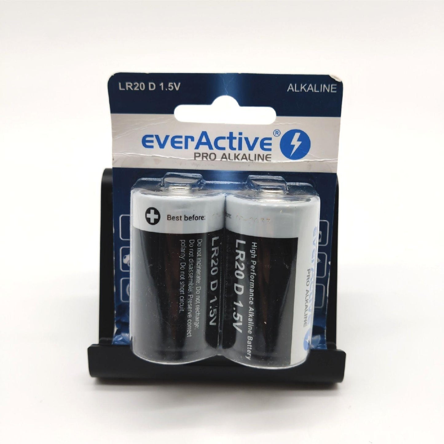 everActive D Batterien 2er Pack, Pro Alkaline, Mono LR20 R20 1.5V, höchster Leistung, 10 Jahre Haltbarkeit, 2 Stück – 1 Blisterkarte