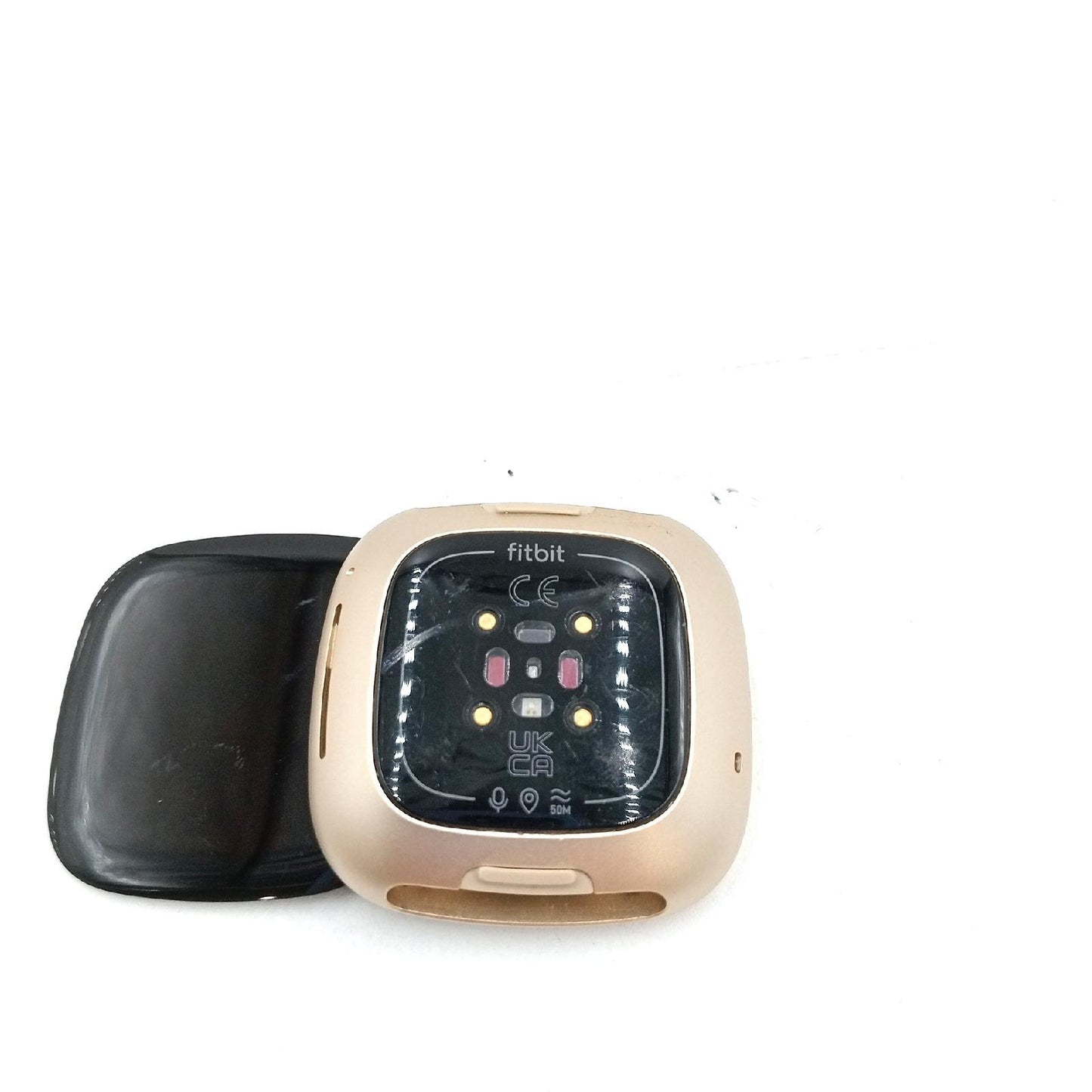 Fitbit Versa 3 Health Fitness Smartwatch GPS Akku 6 Tage Uhr offen Ladegerät Armband