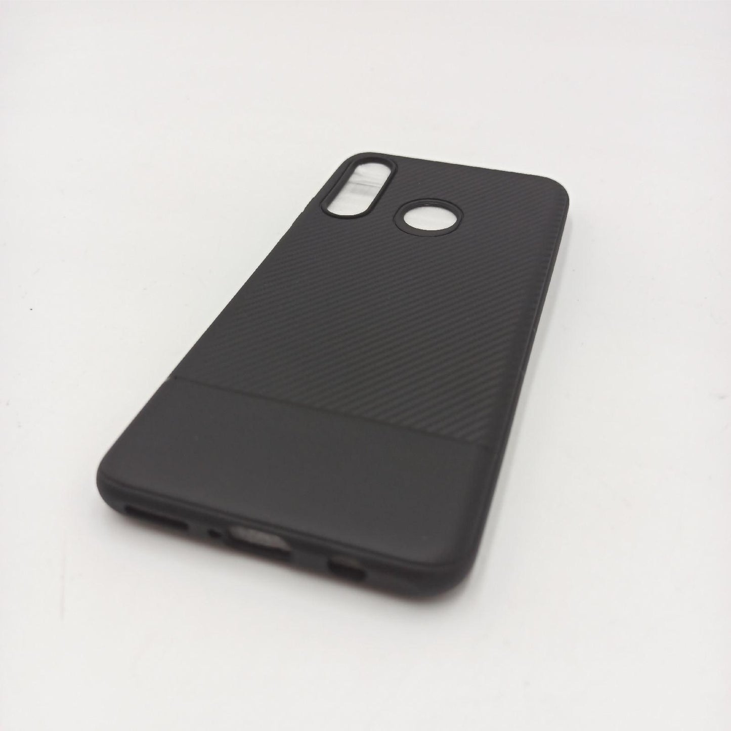 Losvick Kompatibel mit Huawei P30 Lite Hülle, P30 lite New Edition Hülle, 2X Panzerglas Schutzfolie, Handyhülle Ultra-dünne Silikon Schutzhülle Kohlefaser Stoßfest Case für Huawei P30 Lite -Schwarze