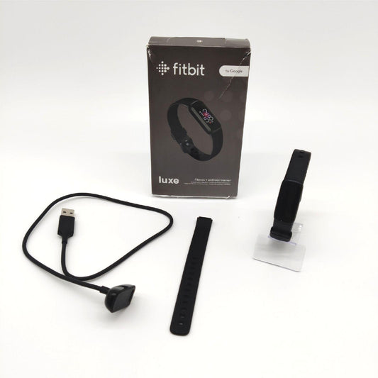 Fitbit Luxe Gesundheits Fitness Tracker 6 Monate Premium Akku Rückseite beschädigt