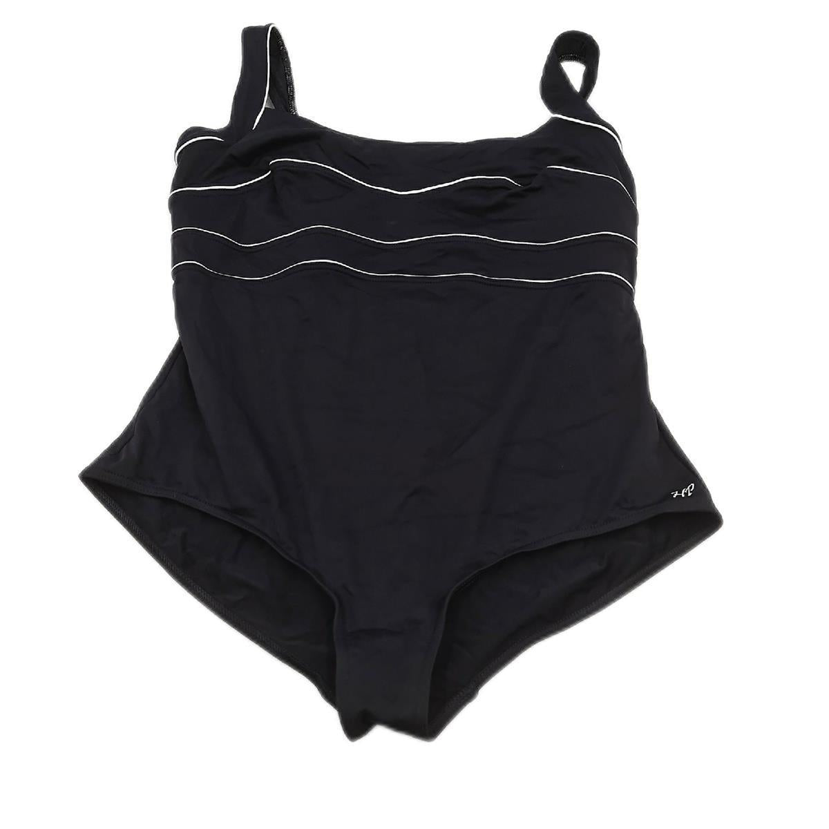 Haute pression D8002 Damen-Badeanzug  Einteiler  Schwarz Schwarz/Weiß  44