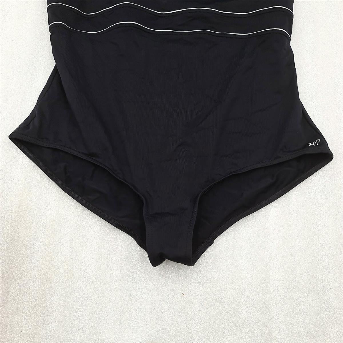 Haute pression D8002 Damen-Badeanzug  Einteiler  Schwarz Schwarz/Weiß  44