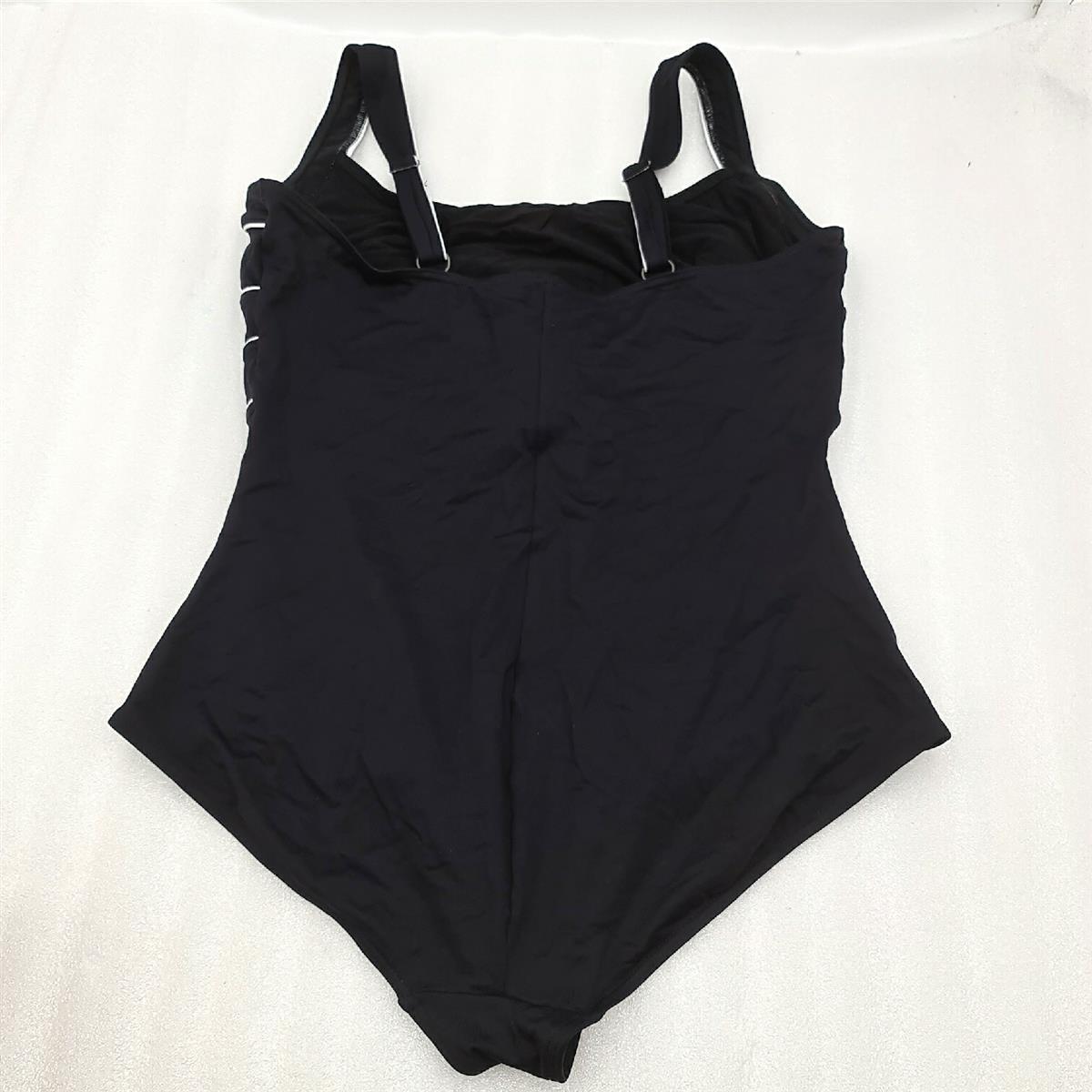 Haute pression D8002 Damen-Badeanzug  Einteiler  Schwarz Schwarz/Weiß  44