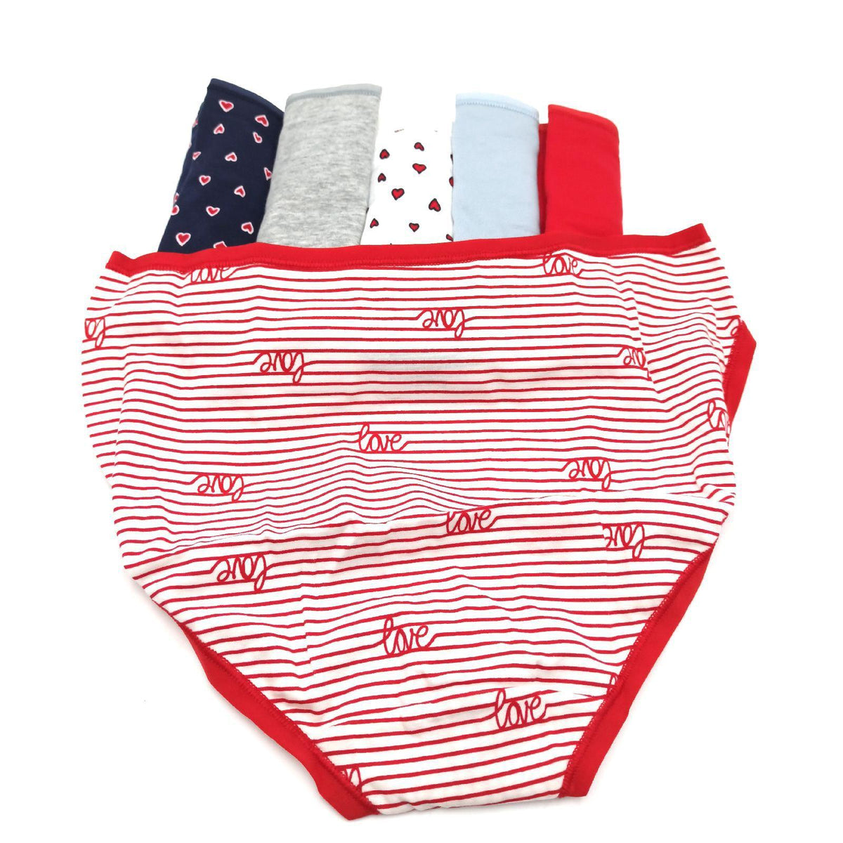 Amazon Essentials Women's 6-Pack Cotton High Cut Bikini Underwear Underwear  Valentines  XS