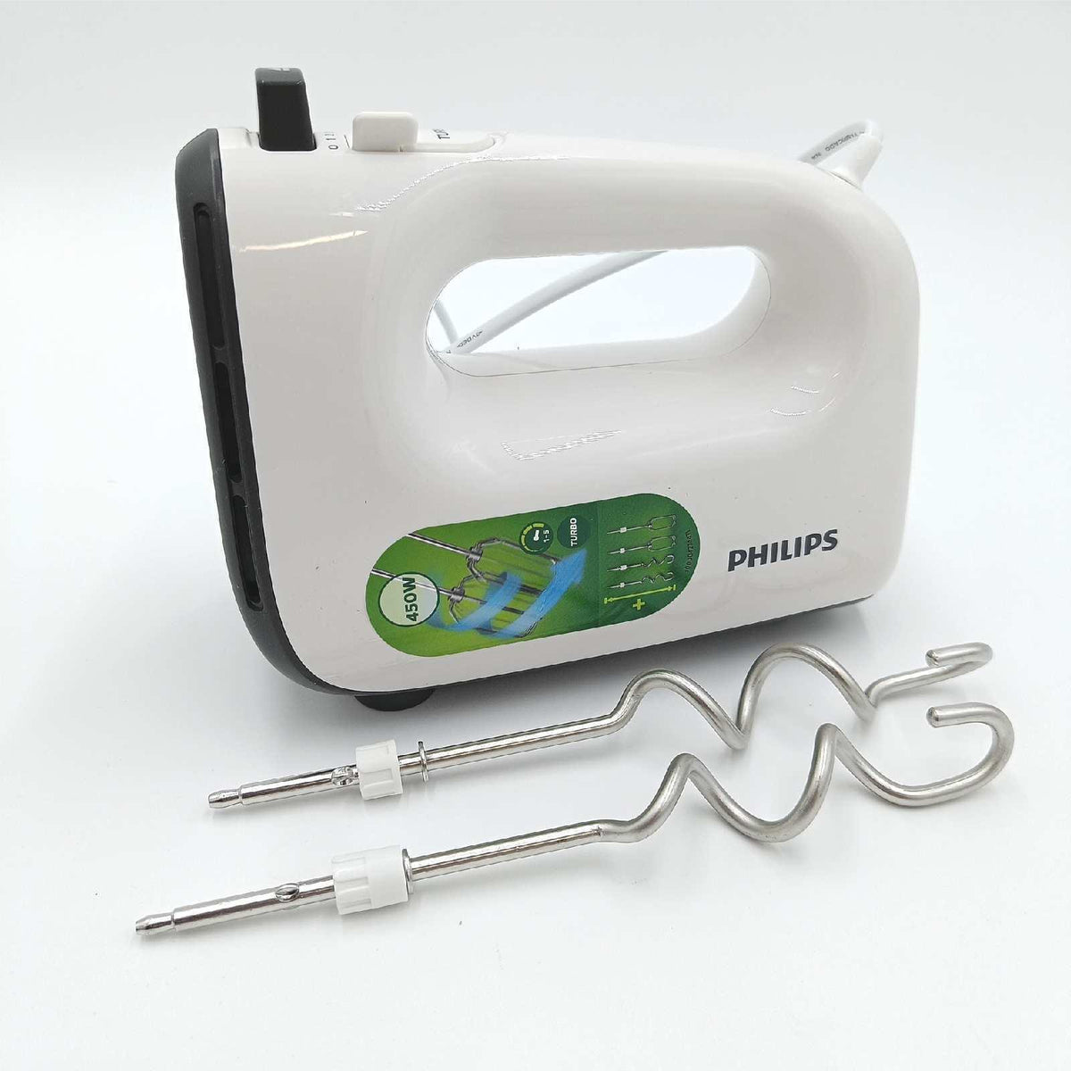 Philips Handmixer Elektrokleingeräte HR374100 450 Watt Turbo Küchenhelfer