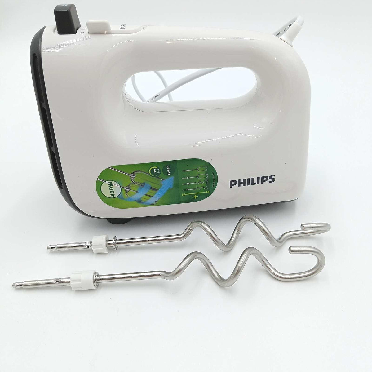 Philips Handmixer Elektrokleingeräte HR374100 450 Watt Turbo Küchenhelfer