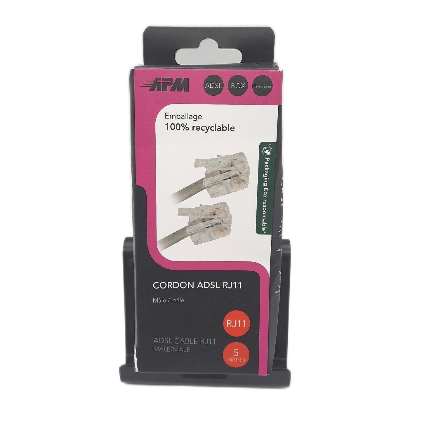 APM ADSL Kabel Telekommunikation APM570841 Ersatzteil Weiß 5 Meter Anschlusskabel