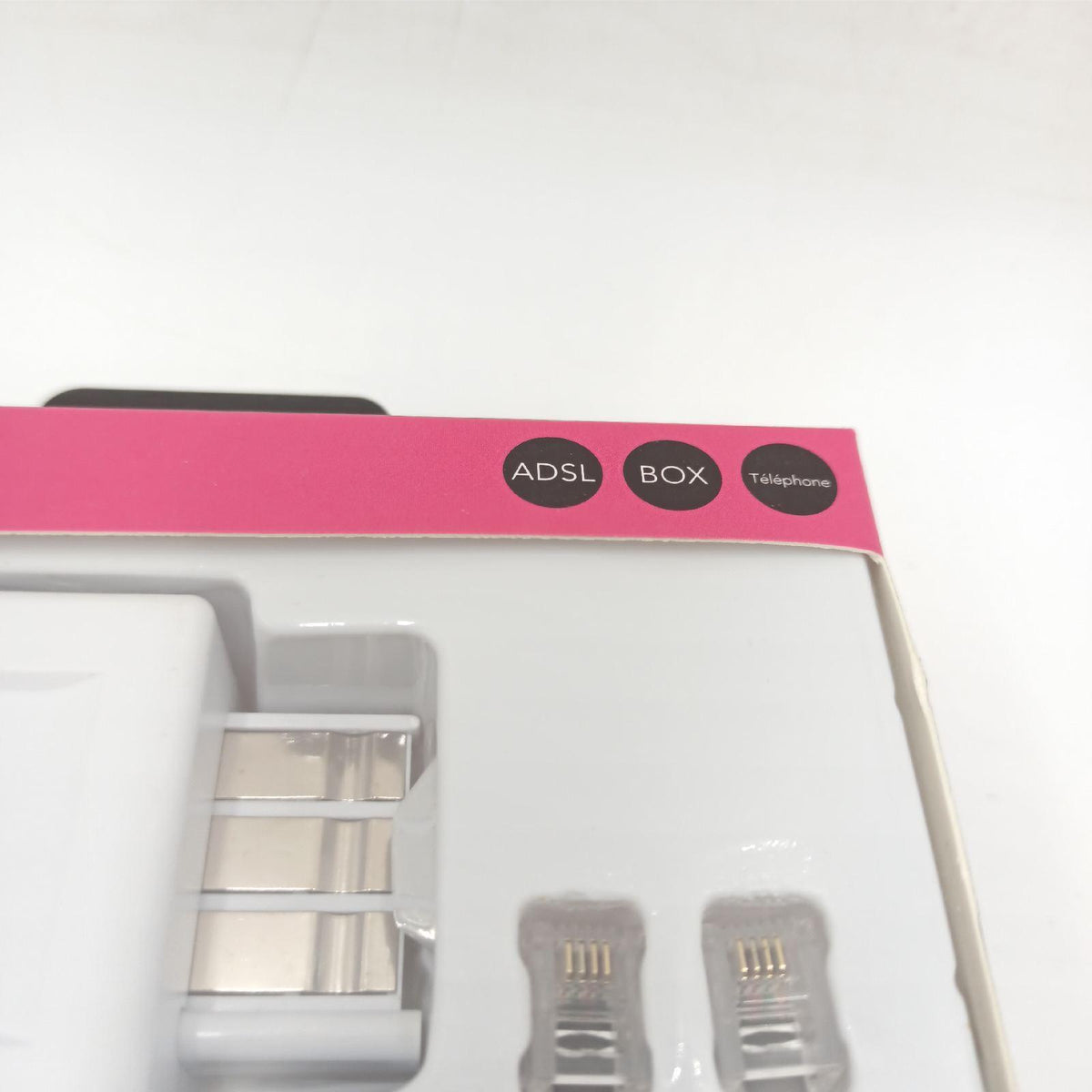 APM 570838 ADSL-Kabel  weich und flexibel  RJ11  männlich/männlich  Schwarz  5 m + Adsl Filter  weiß  zum Anschluss an ADSL-Gehäuse oder Modem