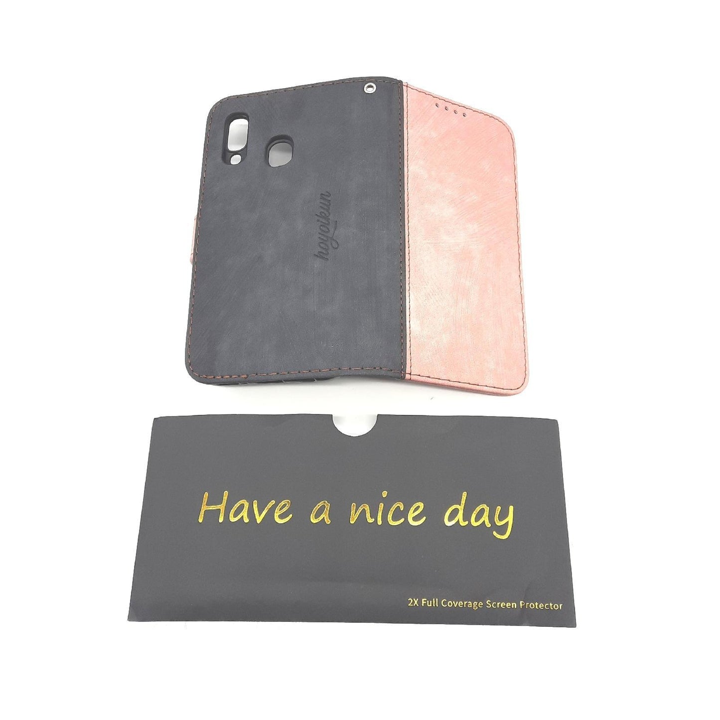 Samsung Handyhülle PU Leder Flip Case Magnetverschluss Rosa für Galaxy A20E A10E Premium Schutzfunktion Kartenfach Standfunktion