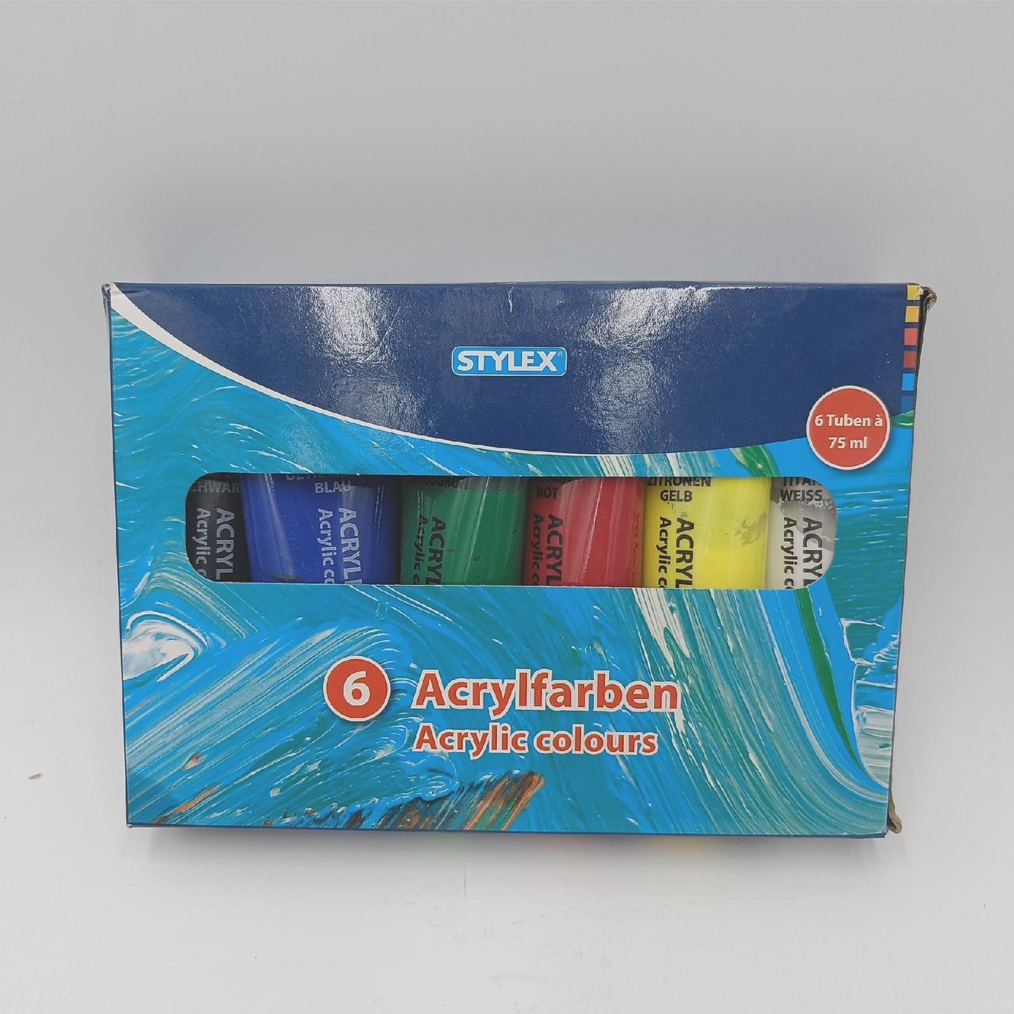 Stylex Acrylfarben Set Bastelmaterial Basic 28653 hohe Deckkraft schnelltrockn
