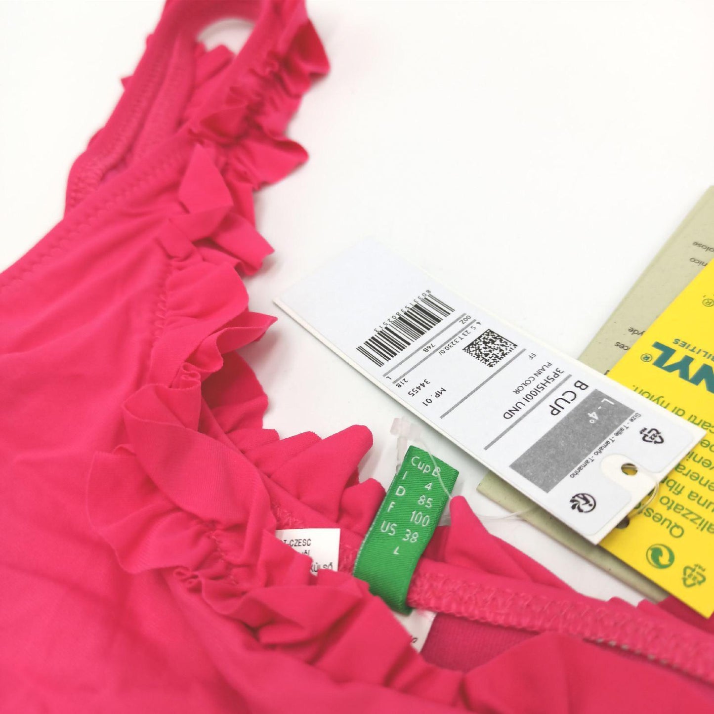 United Colors of Benetton Damen Einteiler 3P5H5I00i Badeanzug, Fuchsia 76b, L