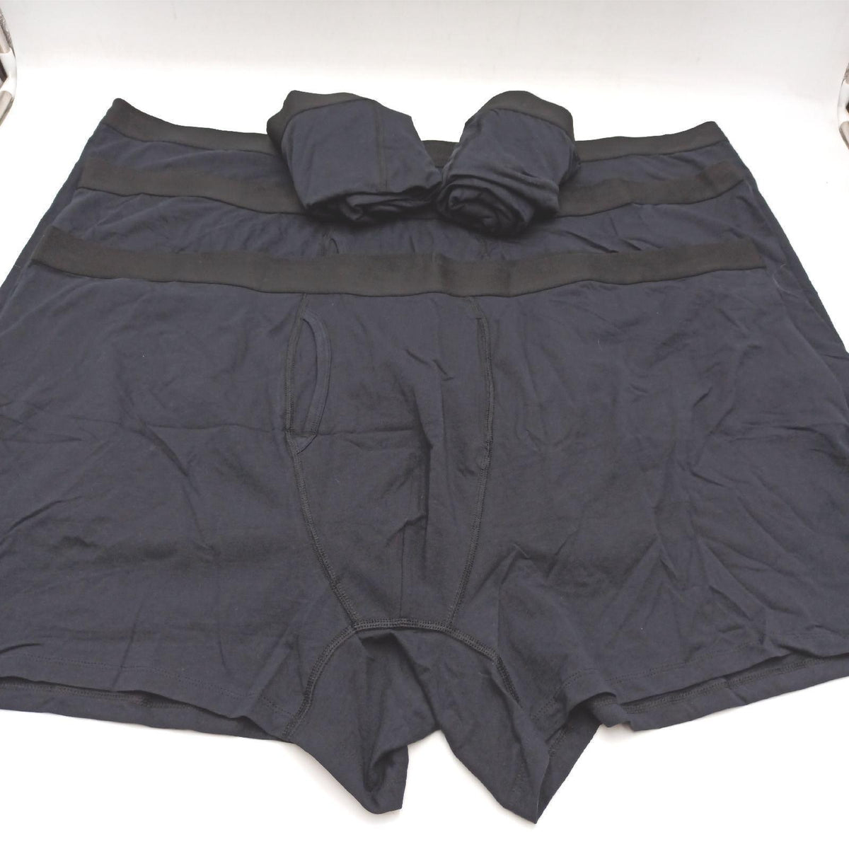 Amazon Essentials Herren Boxershorts aus Baumwoll-Jersey  5er Pack  Schwarz  6XL Große Größen