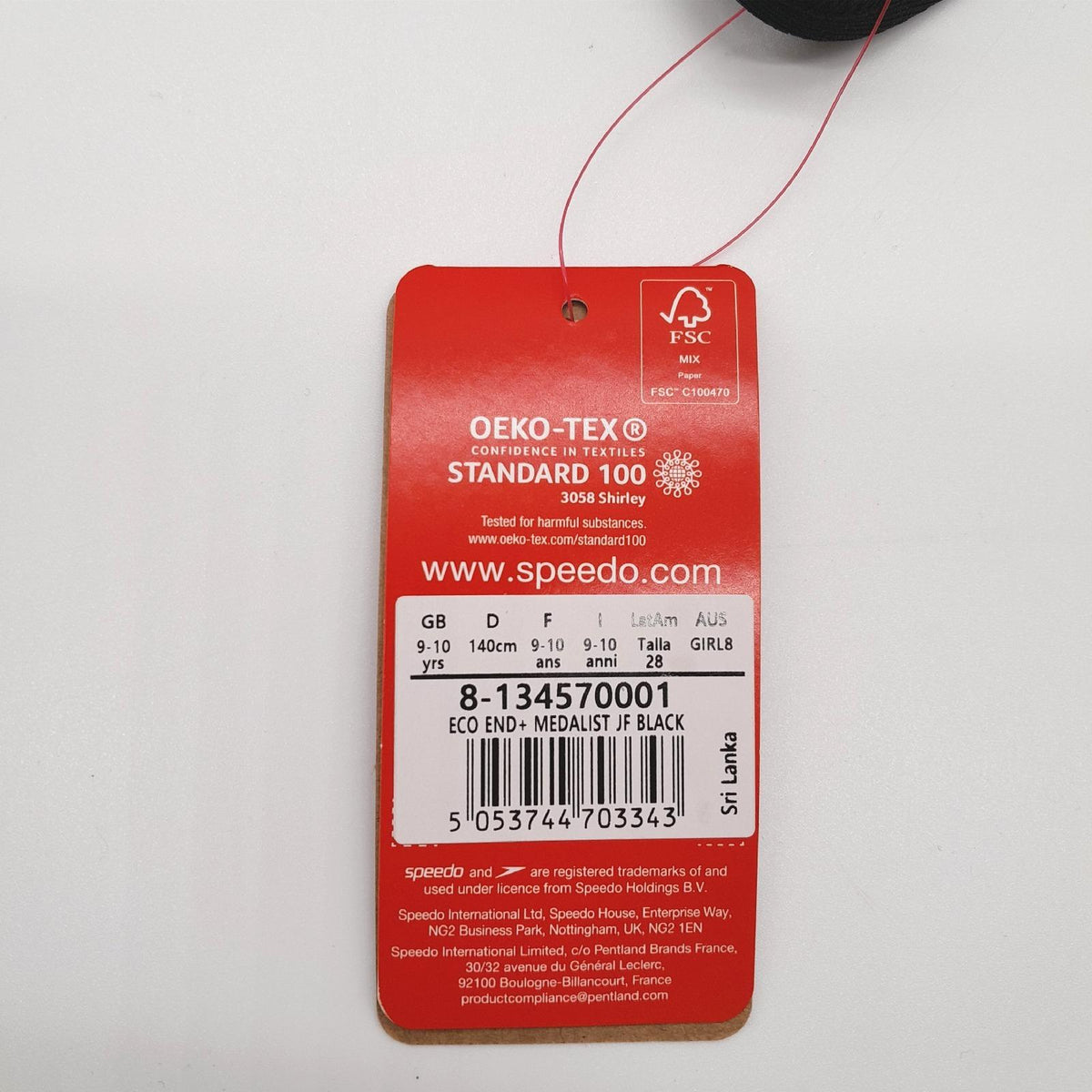 Speedo Swimwear Badeanzug Mädchen ECO Endurance Plus Medalist Chlorbeständig Recyclingmaterial Größe 11 12