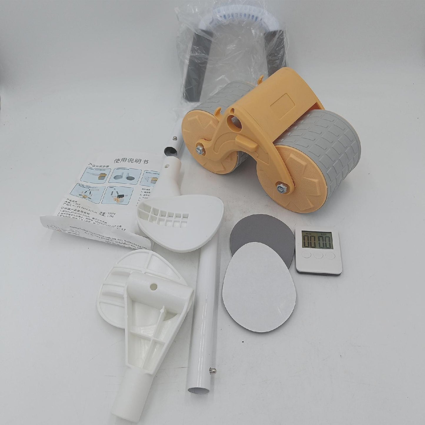 Trainingsroller, automatischer Rückprall, Bauchmuskel-Roller, mit Ellenbogenstütze und Timer, Bauchmuskel-Roller, Trainingsgerät