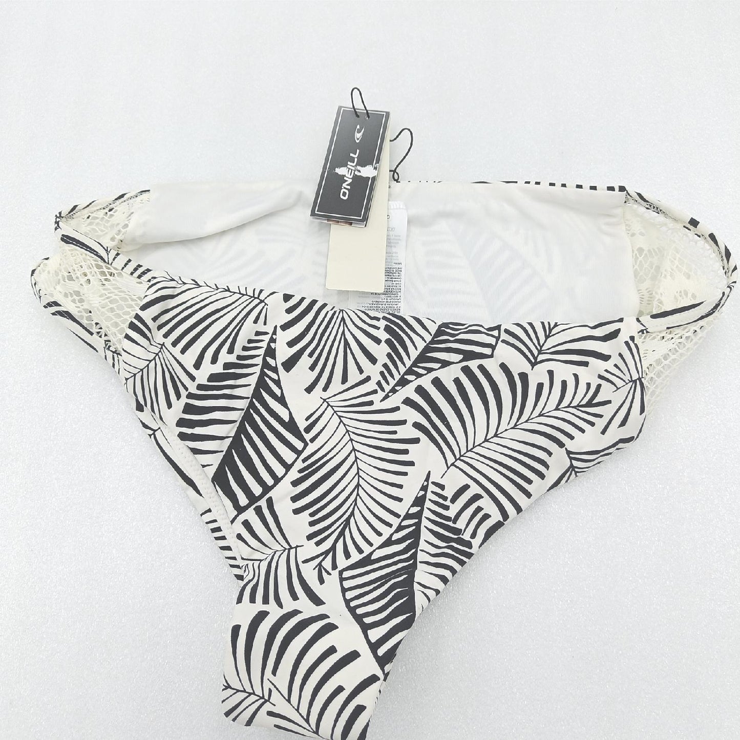 ONeill Bikini Hose Damenbekleidung PW Sapri Lace Weiß All Over Print Gelb Orange